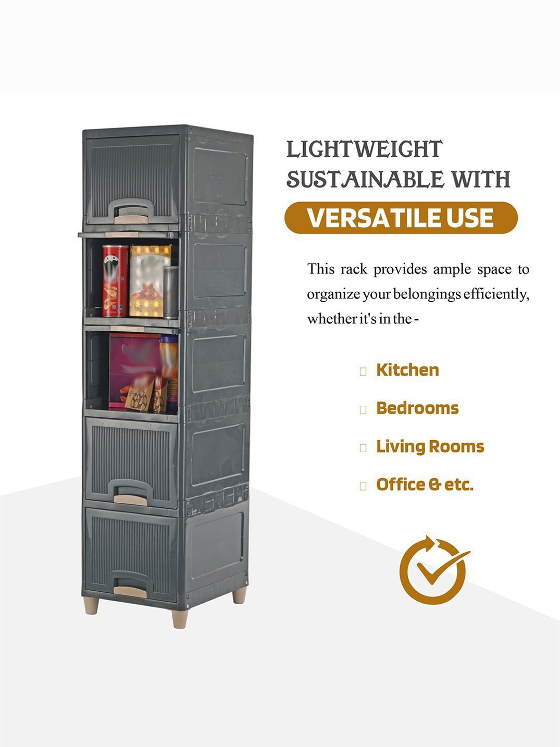 Image of MAXTID 5 Compartments Plastic Modular