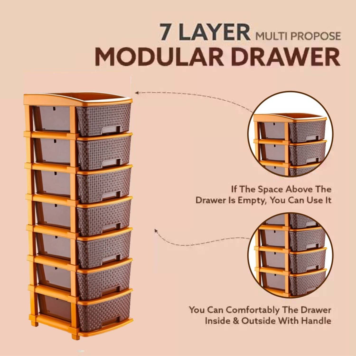 MAXTID Home Organizer Plastic Almirah - Image 2