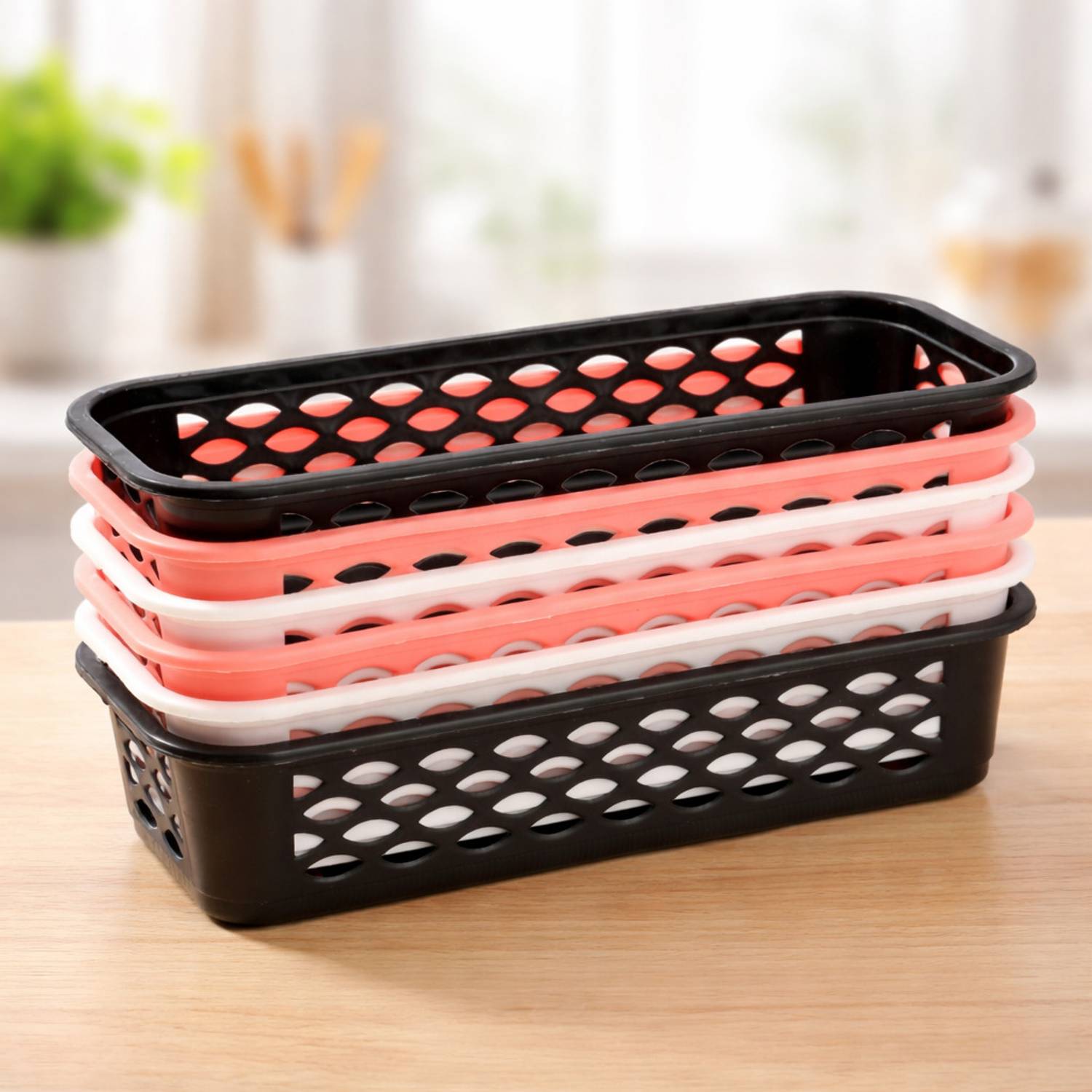 Anshri Plastic Storage Basket — Kitchen Organizers & Racks