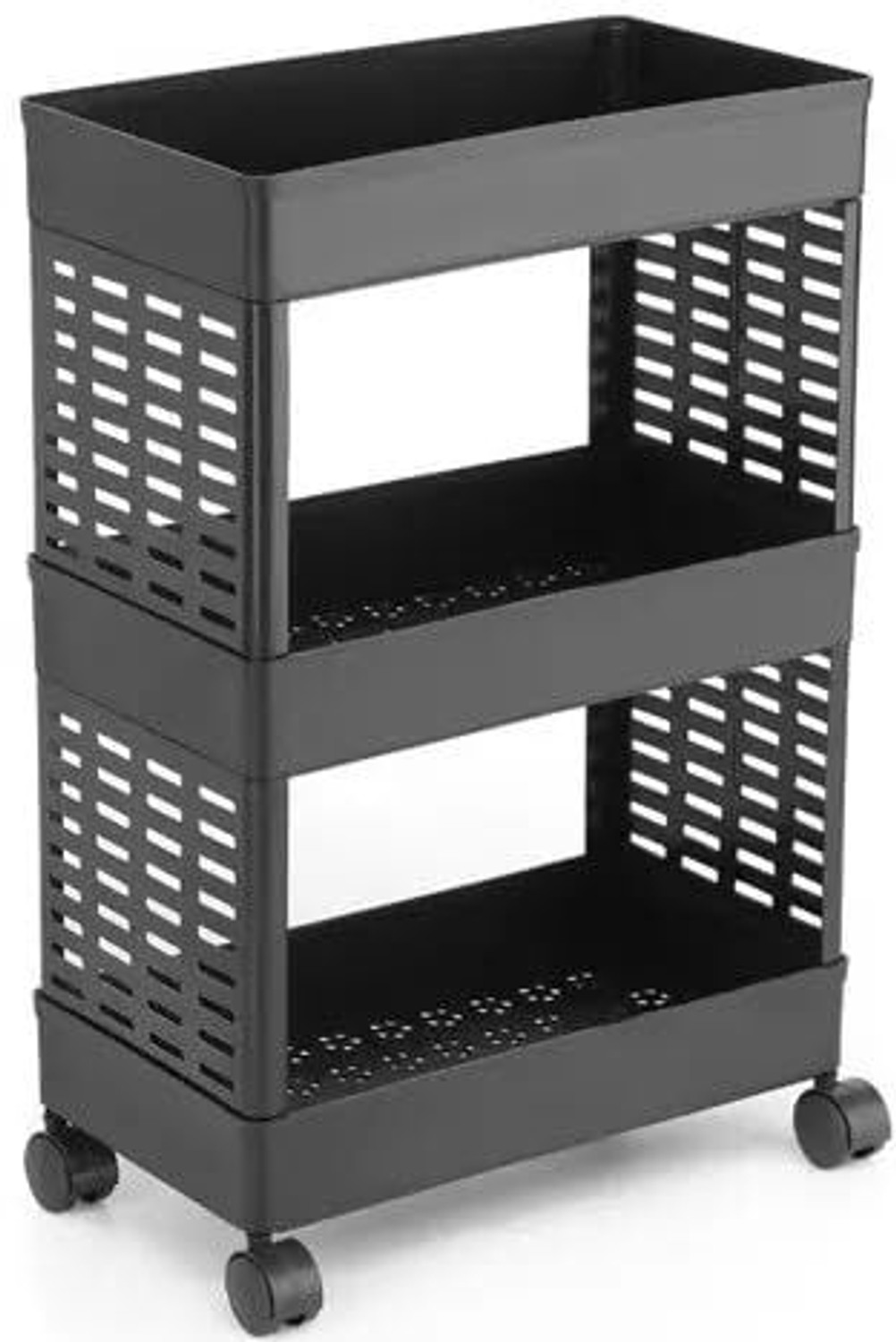 Image of FlatKitch 3 Compartments plastic Portable Desk organizer