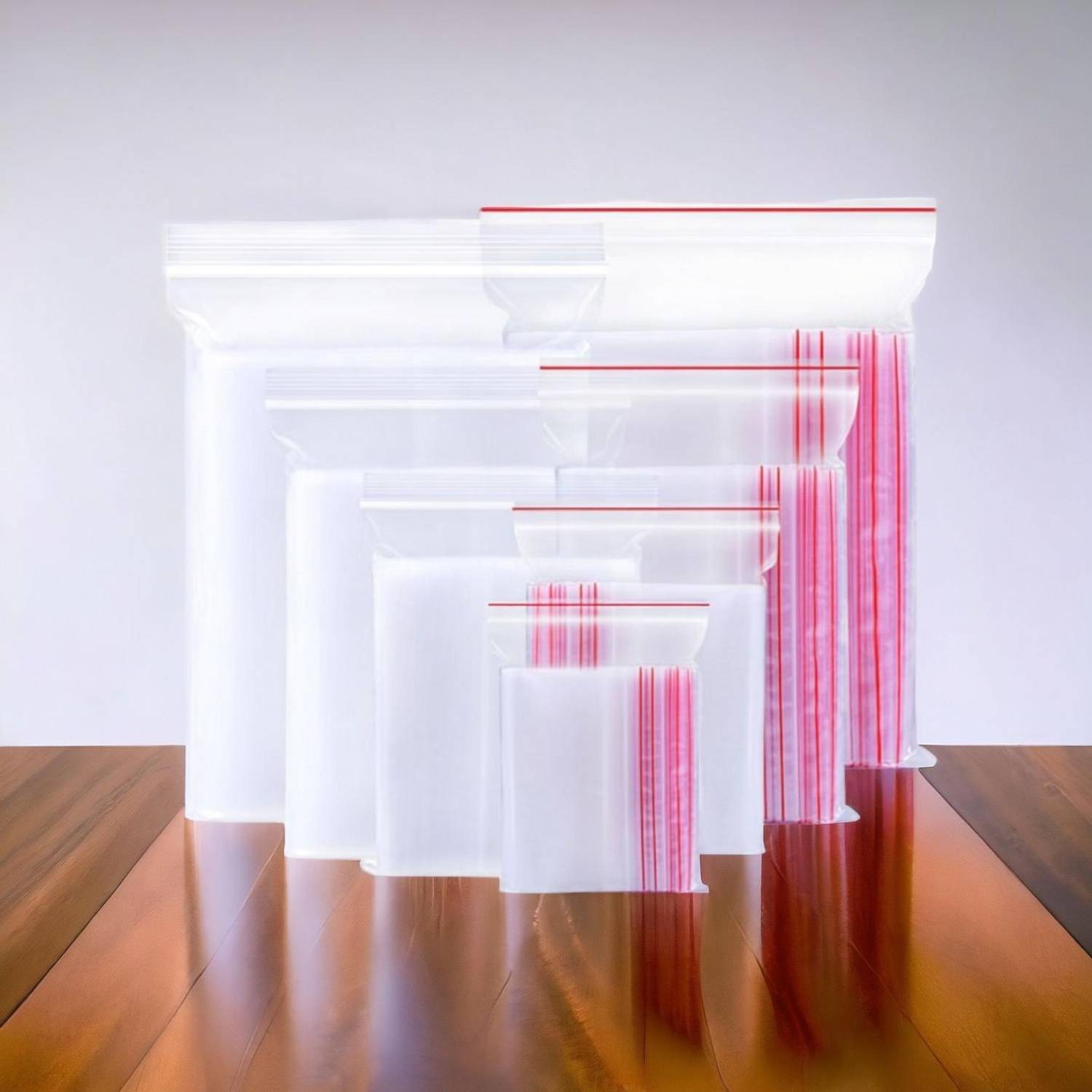 Artify 5x6 Inch 100 Pcs Transparent Reusable/Resealable Airtight Zip lock Bag Plastic Storage Pouch