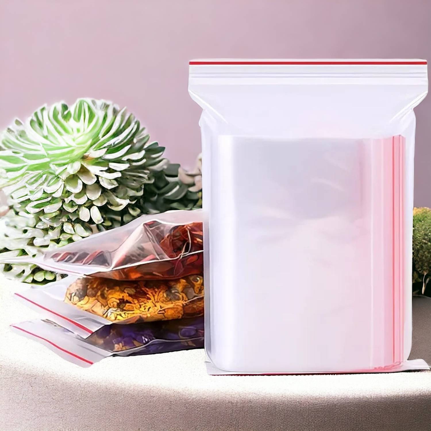 Artify 3x4 Inch Transparent Reusable/Resealable Airtight Zip lock Sealable Bag Plastic Storage Pouch