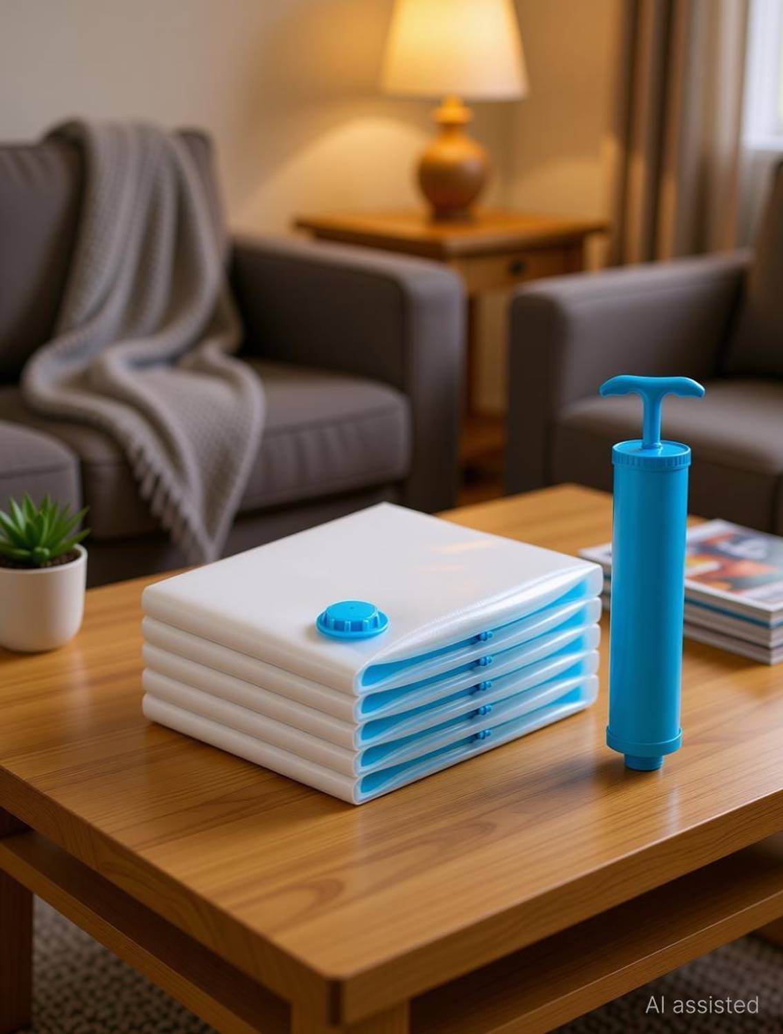 Adhunyk Vacuum Storage Bags for Clothes, Blankets, and Bedding - Space-Saving Travel Storage Vacuum Bags