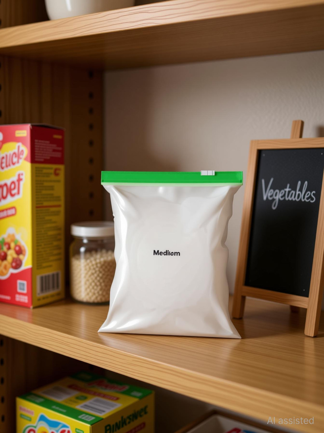 Image of Dhyankeshwer Ziplock Pouch Vegetable Bag for Fridge Food Cover Travel Storage Vacuum Bags