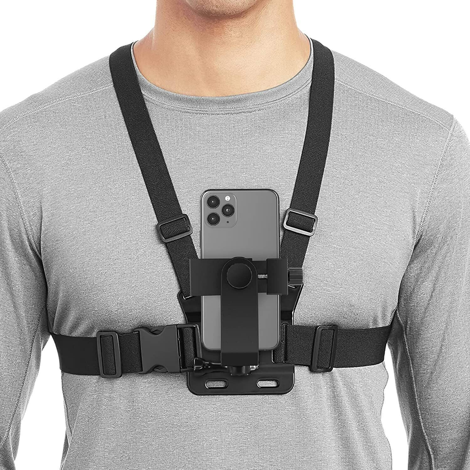 Image of Vinayakam Mobile Phone Chest Mount Strap Holder Helmet Mount for Action Camera DSLR Strap