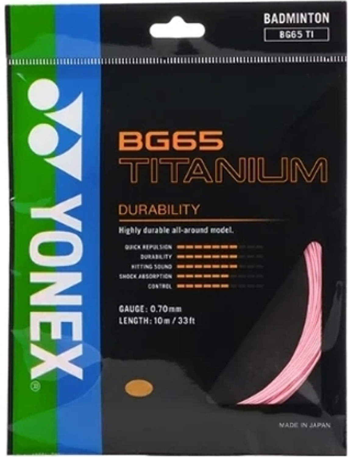 Image of YYONEEXX BG 65 TITANIUM 0.7 Badminton String - 10 m