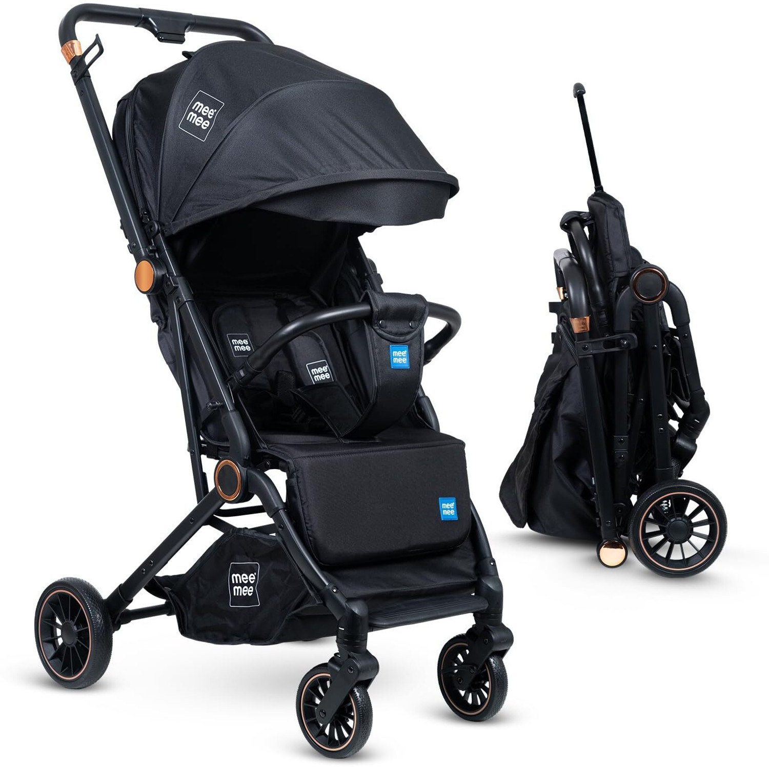 Image of MeeMee Air Luxe Baby Stroller for 0-3 Years, Baby & Kids, Safety Harness & Basket Pram