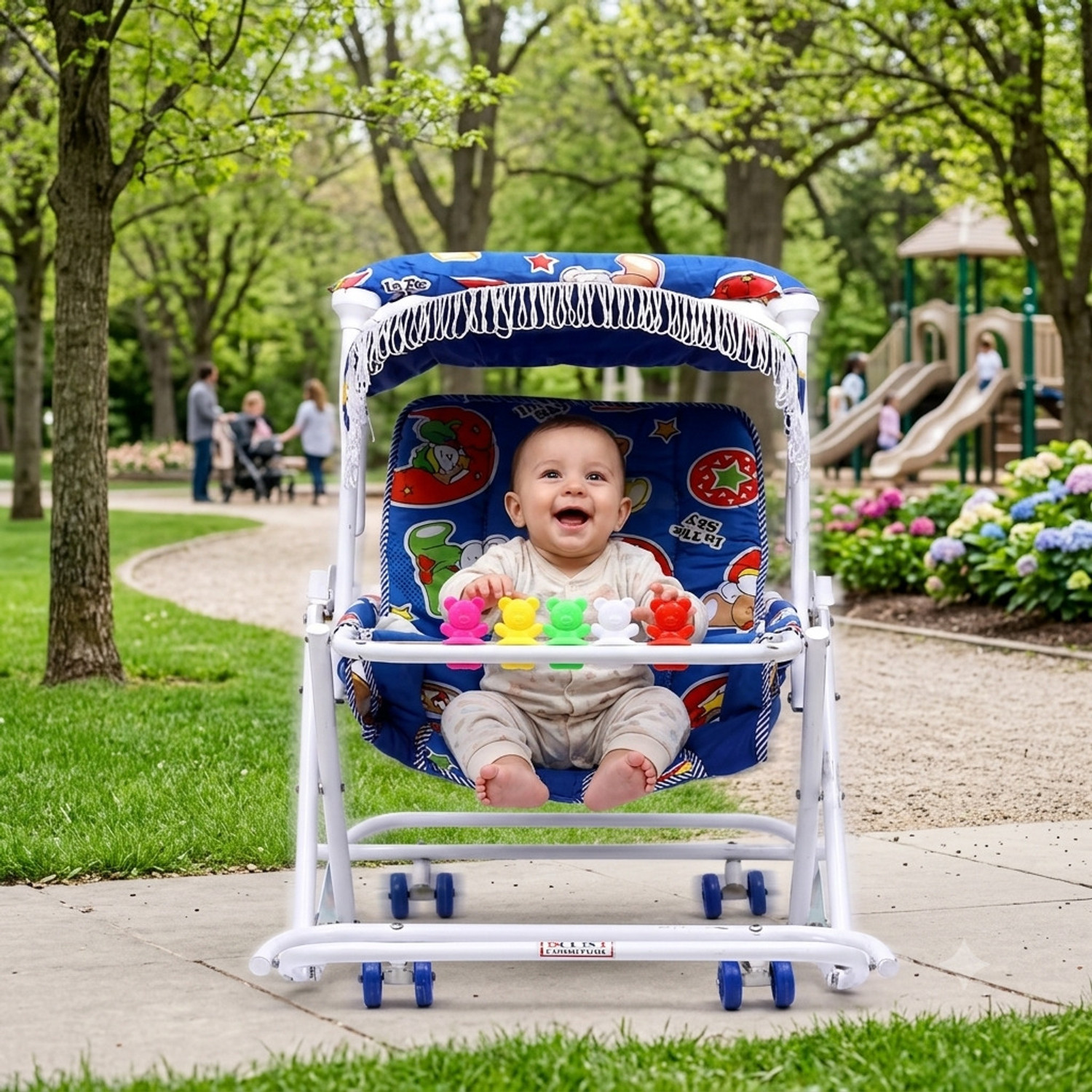 Image of maaluv Baby Stroller cum Swing Stroller