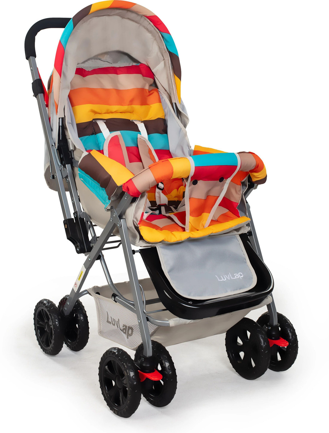 Image of LuvLap Sunshine Stroller /Pram, Easy Fold, for Newborn Baby /Kids, 0-3 Years, Stroller