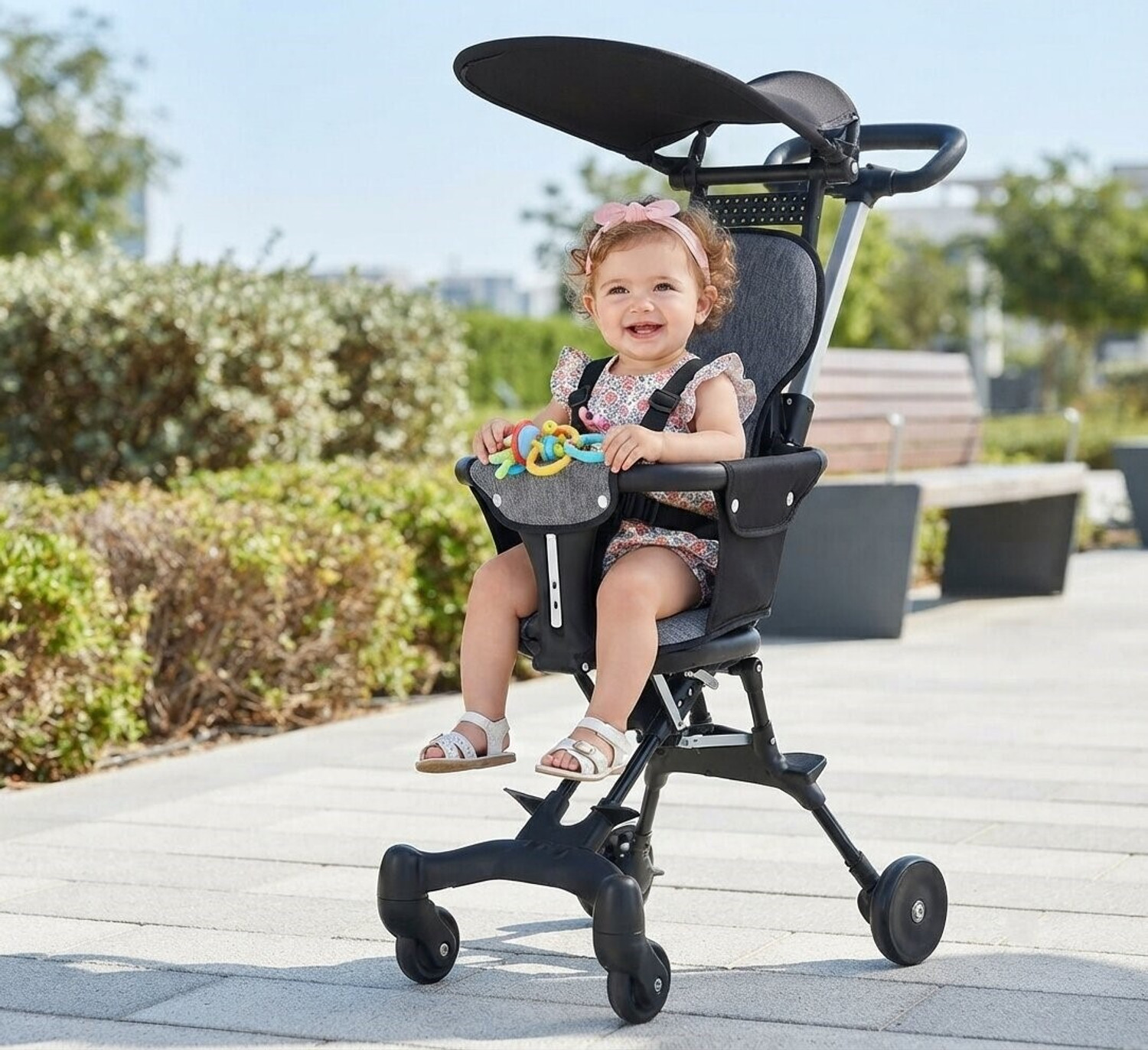 Image of Deoxys Baby Stroller, Infant Lightweight Travel Stroller, Folding Travel Cabin Stroller