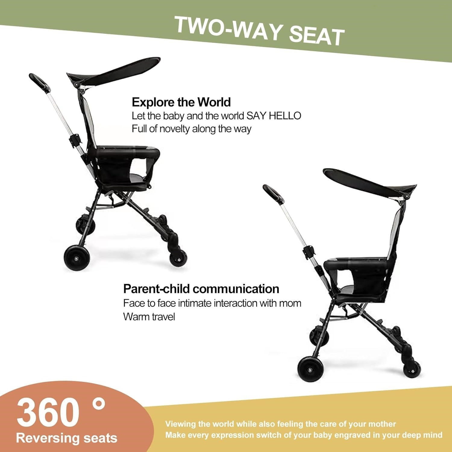 Image of Clefairy Baby Lightweight Stroller, Convenience Travel Stroller Stroller