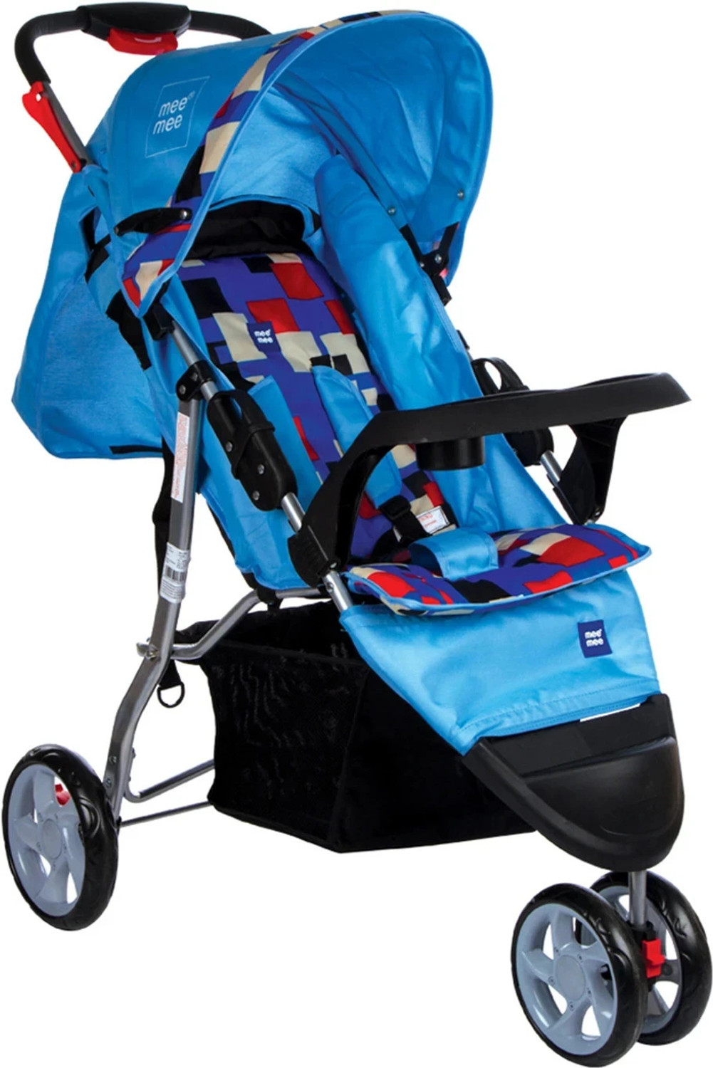 Image of MeeMee Baby Stroller Pram for 0-3 Years| Leg & Footrest and 3-Wheeler Light Weight Stroller