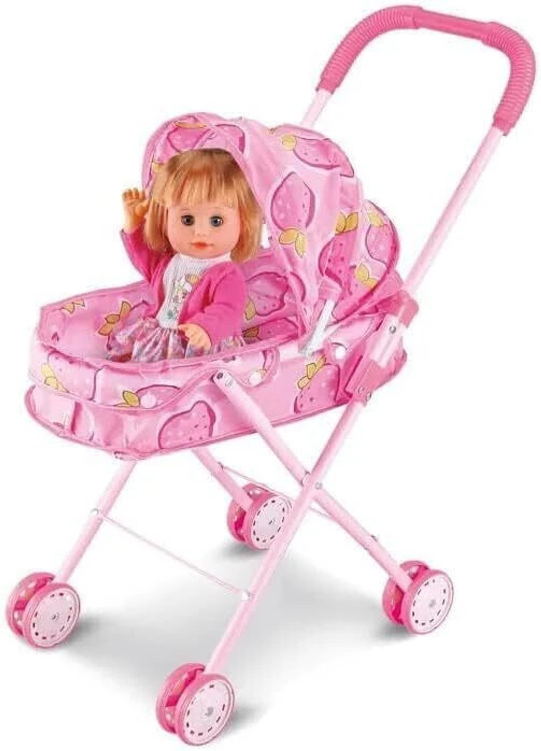 Image of GiftCorner Baby Doll with pram and free poppet Pram