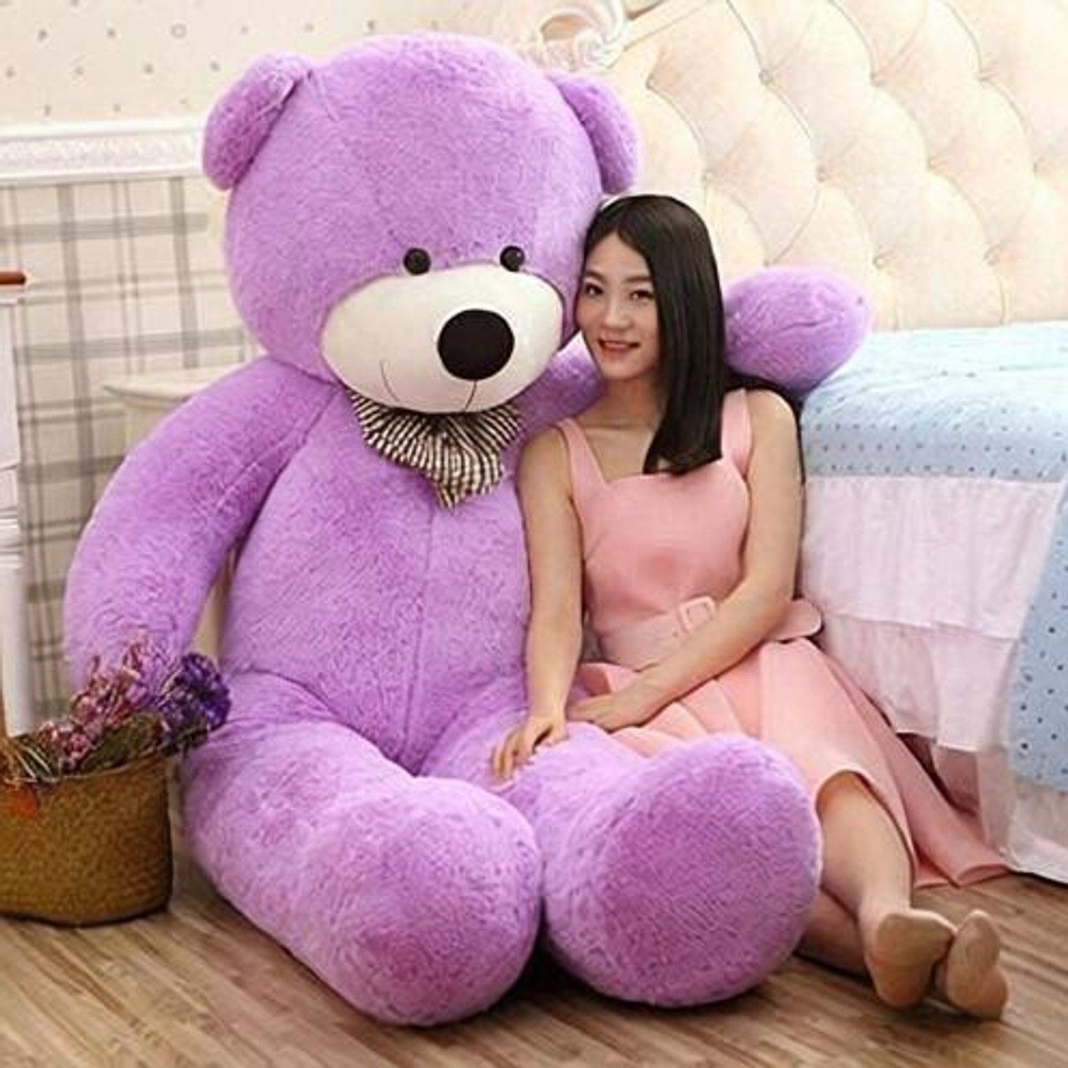 KHUSHBU ENTERPRISES Purple Teddy Bear 6 Feet Lovable Cute Birthday Gift For Girls Someone Specials  - 182 cm