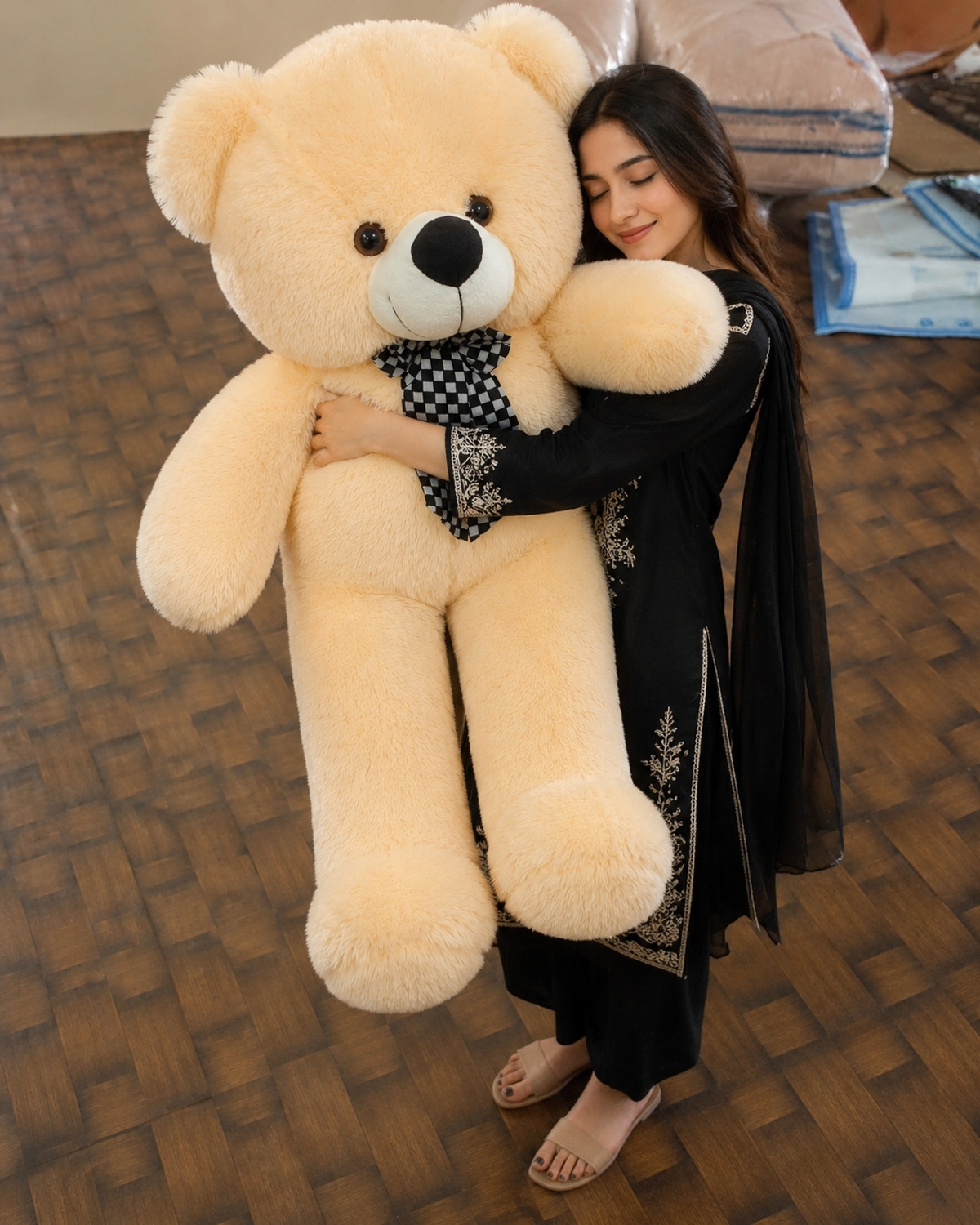 Image of Goodhug 3 Feet Giant Cream Teddy Bear Premium Plush Toy - 90 cm