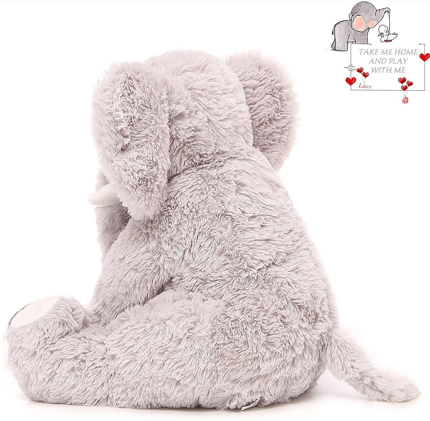 Image of Frantic 25CM Lucky Elephant Soft Toy for Kids Playing Toy,(LuckyGreyElephant 2024) - 25 cm