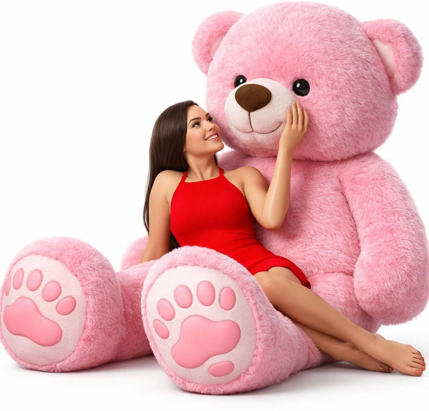 vtb retail stuffed toys 4 feet pink teddy bear / high quality / l... more
