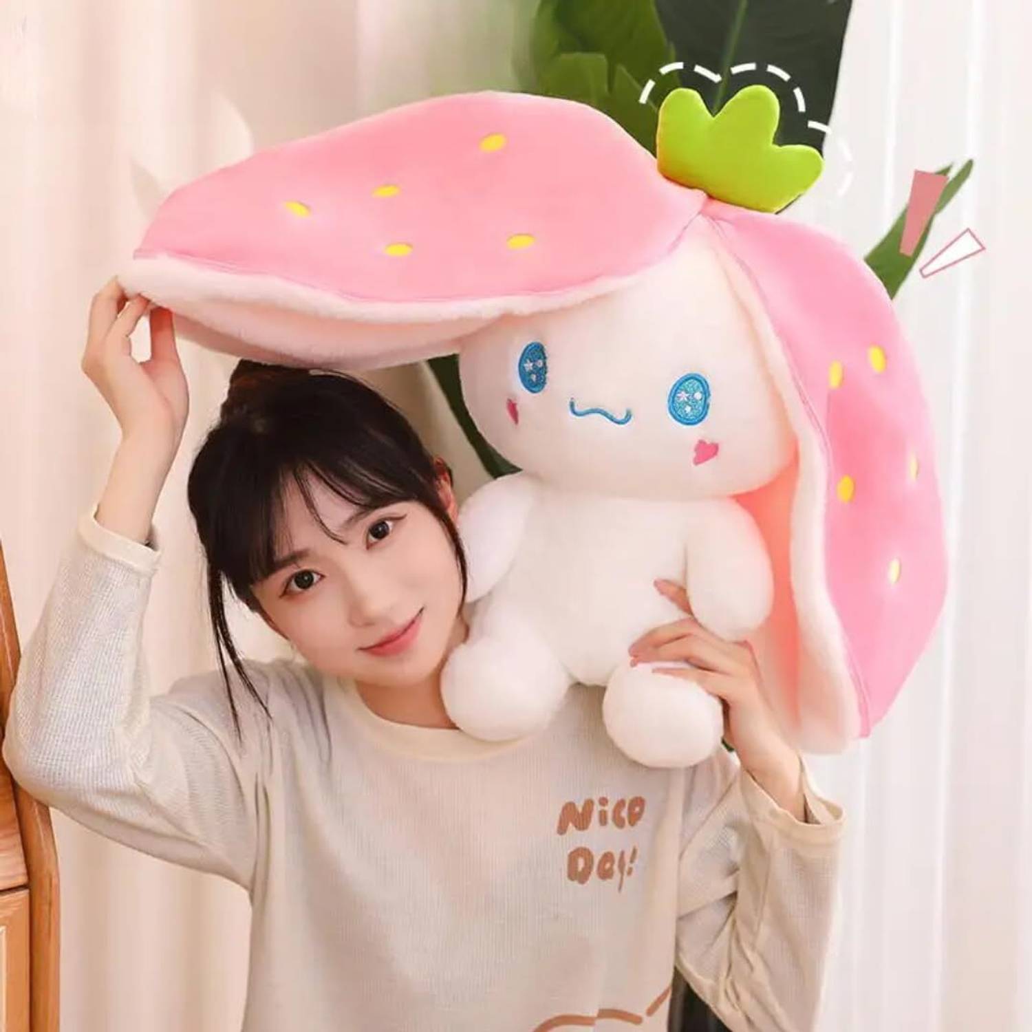 Besties Adorable Fruit Dog Strawberry Puppy Plushie Pet Height 13.3 inches - 34 cm