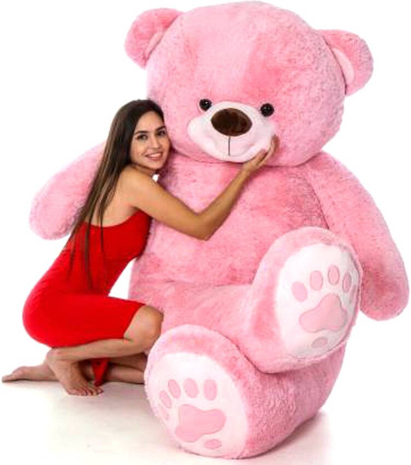 AANSHU TOYS teddy bear pink colors size 3 feet very soft teddy bear - 90.2 cm (Pink) - 90 cm