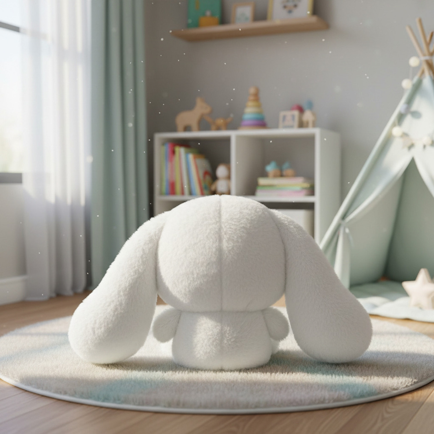 Image of jr jack & rose Cinnamoroll Fluffy Soft Toy for Bedroom Decoration - 30 cm