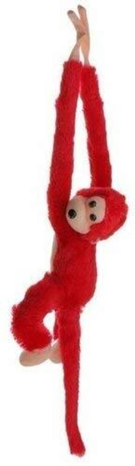 4AJ BAZAAR Gift Cute Hanging Red Monkey Stuffed Soft Plush Toy 30 cm  - 30 cm