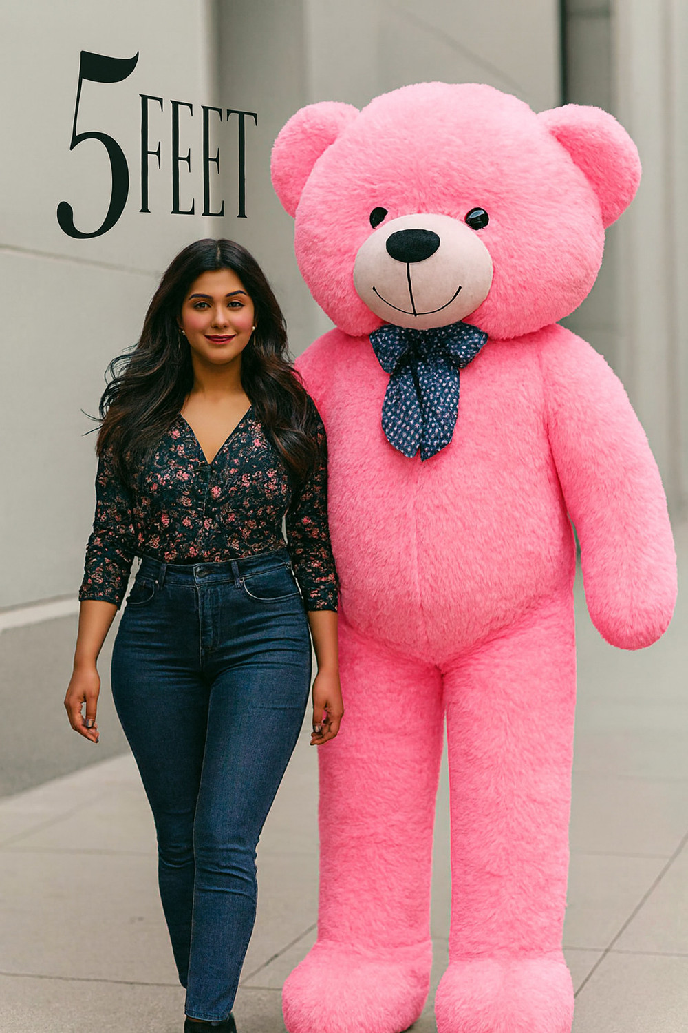Image of Krishna Creation Huggable 5 Feet Pink Teddy Bear Soft Plush Toy Gift for Girls - 60 inch
