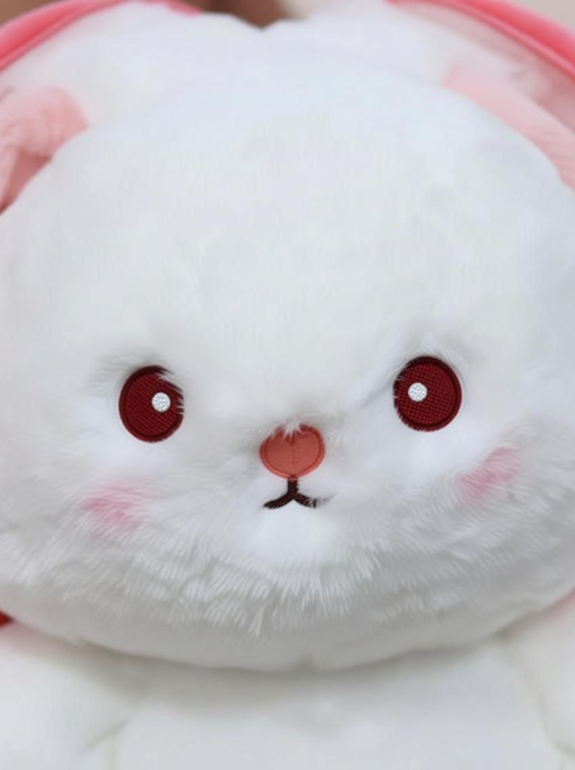 Image of RSS SOFT TOYS Soft Stuffed Bunny Toy, Reversible Strawberry Rabbit - 32 cm