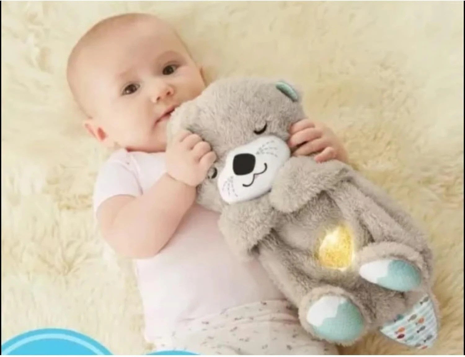 Image of Super Toy Breathing Teddy Bear Plush Toy Soft Huggable Gift for Kids and Adults - 25 cm (Pink)