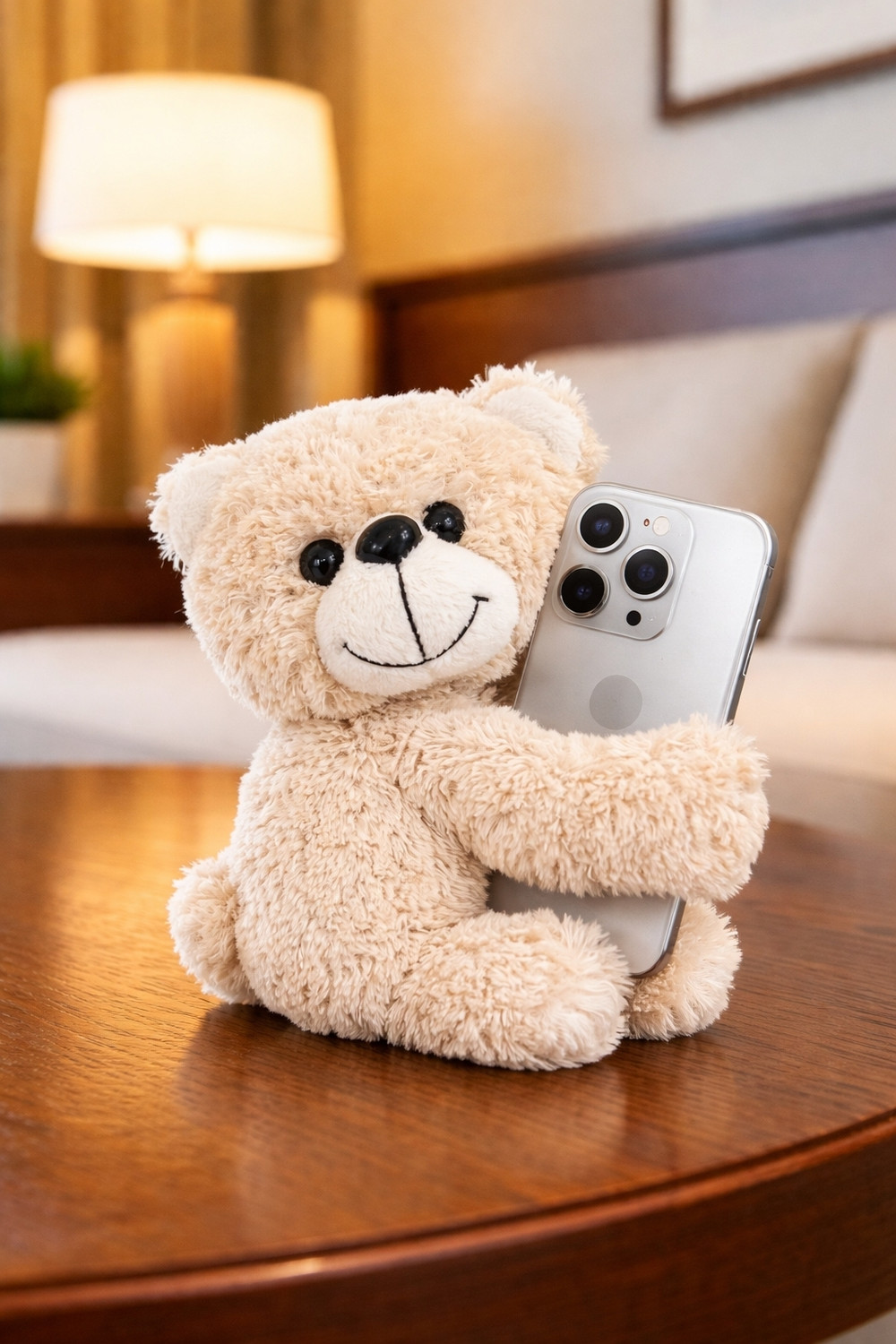 Image of ByNems Cute Teddy Bear Plush Slap Wrist Band soft Toy for Kids - 17 mm