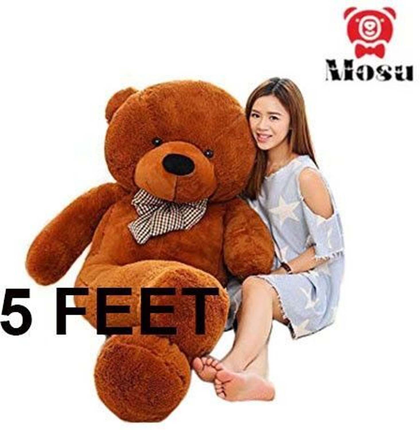Image of MOSU Skin Friendly 5 Feet Brown Lovable /Huggable Teddy Bear for Gift for Someone - 60 inch
