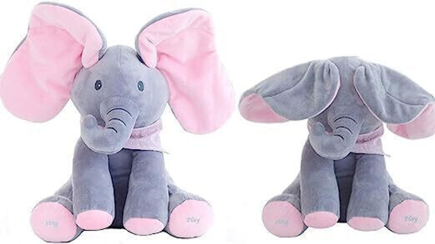 Image of Bitline Musical Elephant Plush Toy Interactive Singing & Playing Stuffed Animal for Baby - 30 cm
