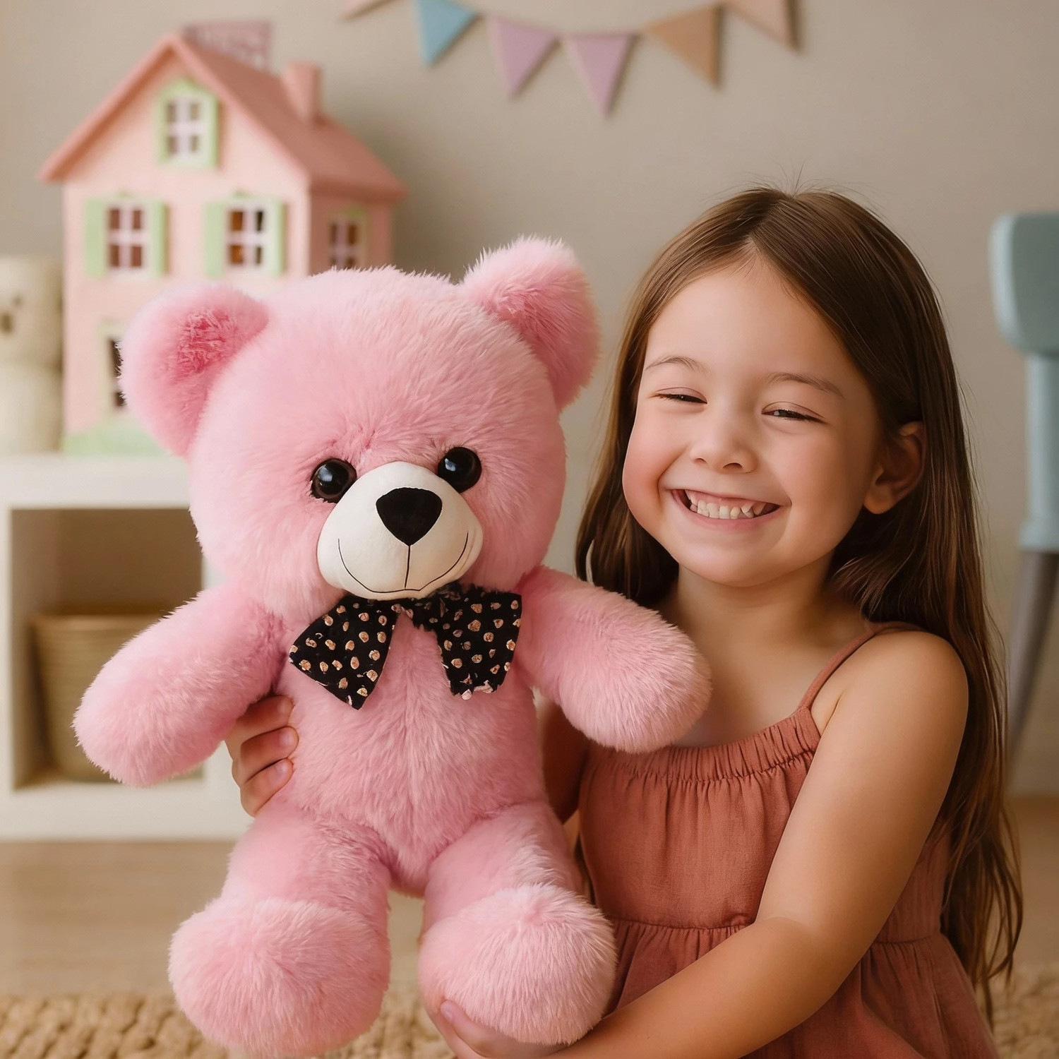 Image of Polyhug 2 Feet Cute Pink Teddy Bear Soft Toy | Premium Plush Stuffed Animal for Girls - 61 cm