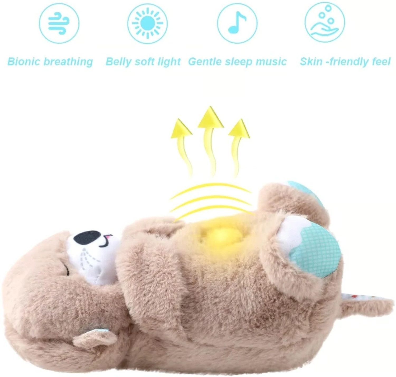 Image of Super Toy Breathing Teddy Bear Plush Toy Soft Huggable Gift for Kids and Adults - 25 cm (Pink)