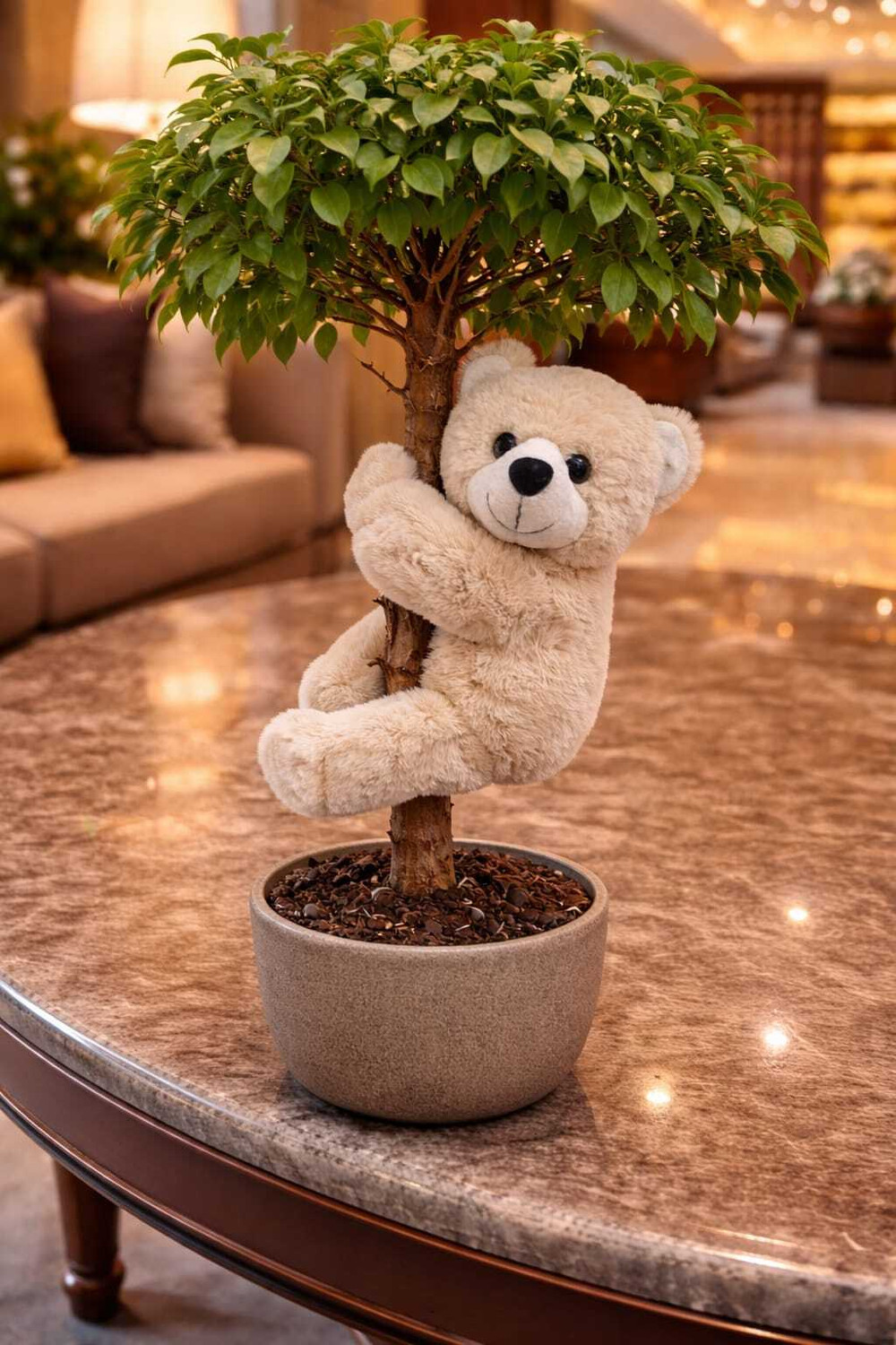 Image of ByNems Soft Teddy Bear Hand Puppet - Cute Plush Toy for Kids - 18 cm