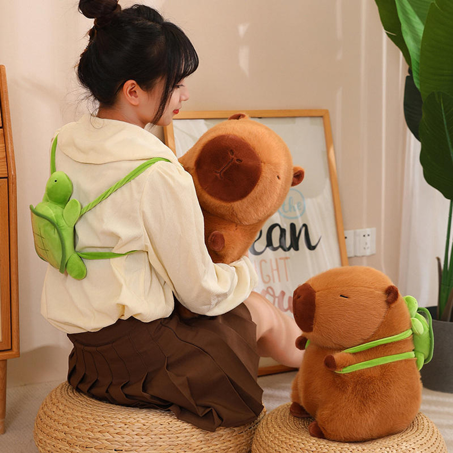 Image of TOYAURA Capybara 45 cm Soft Toy - Super Soft Plush Animal Stuffed Toy for Kids & Adults - 45 cm (Brown)