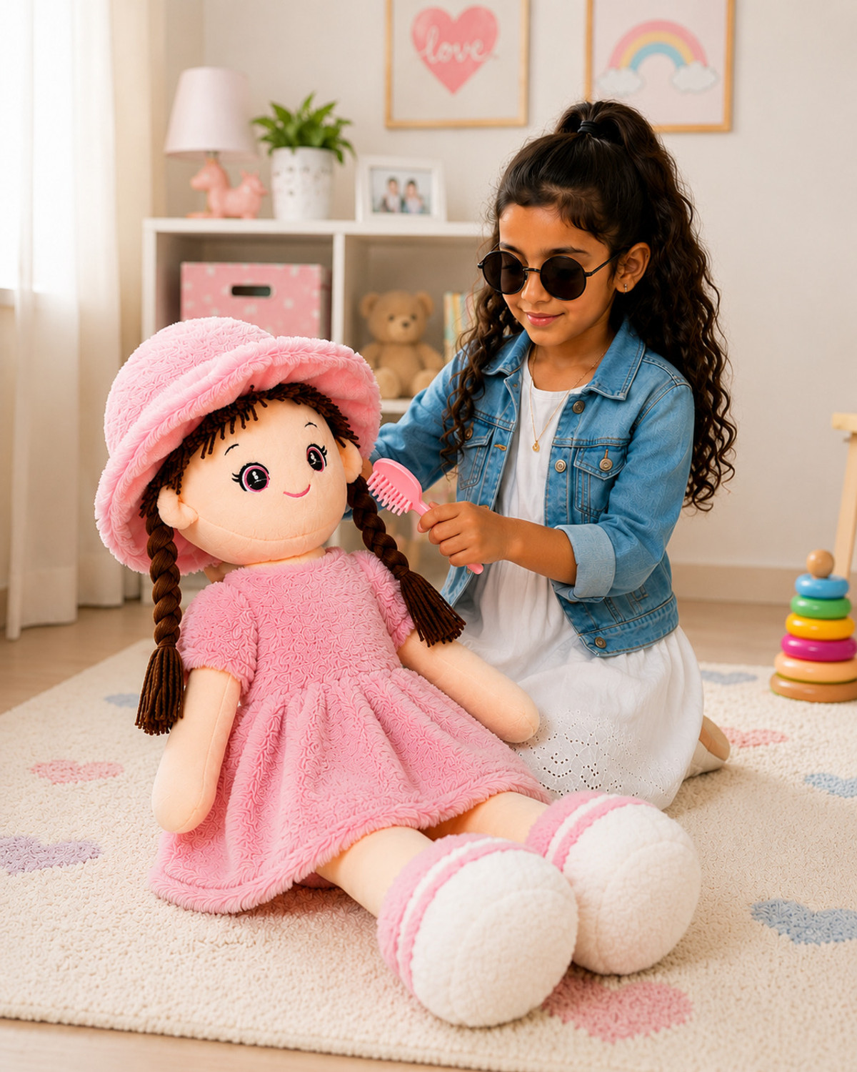Image of itaCheeHUB 3 Feet red soft doll for Birthday gift valentines gift - 30 inch
