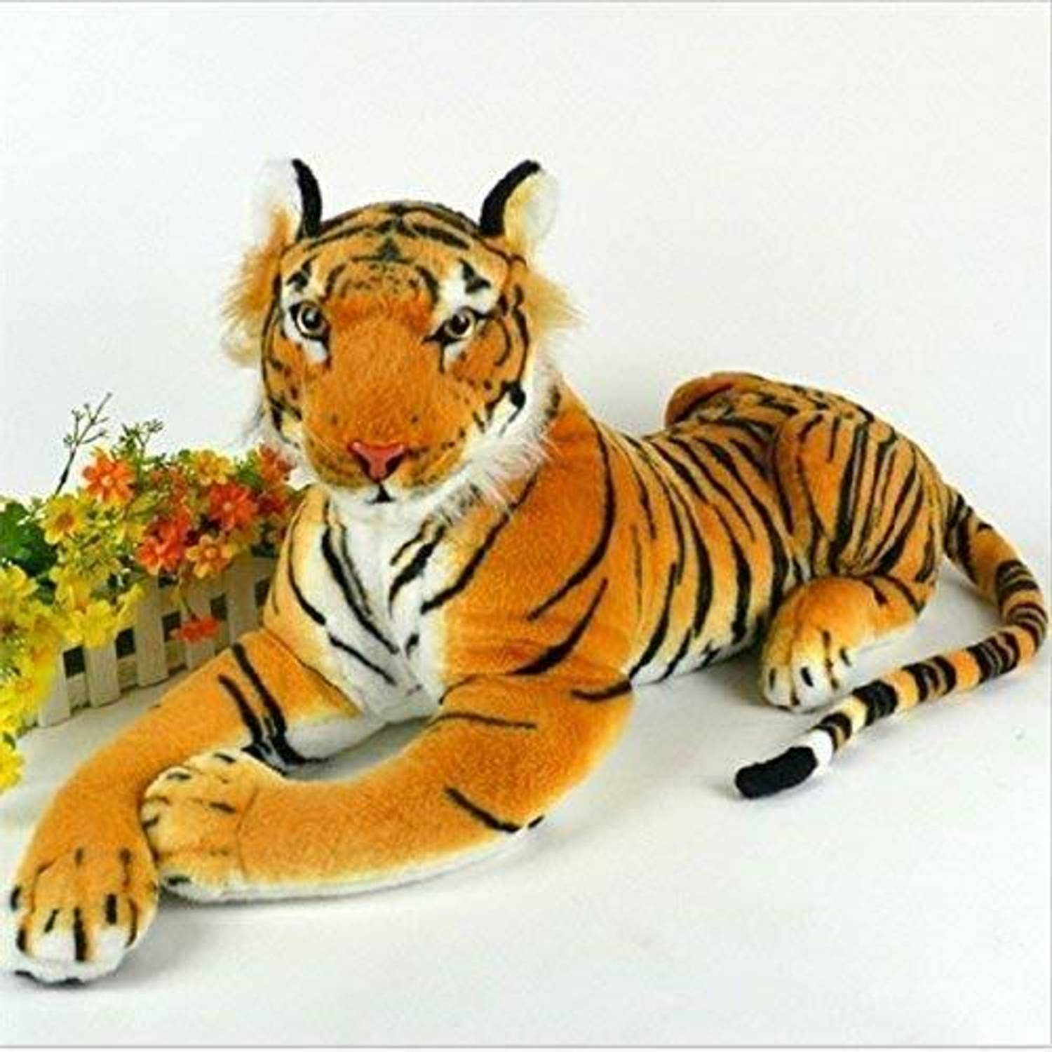 4AJ BAZAAR Toys Soft /Cuddle/Yellow Tiger 45 cm Real Tiger - 45 cm