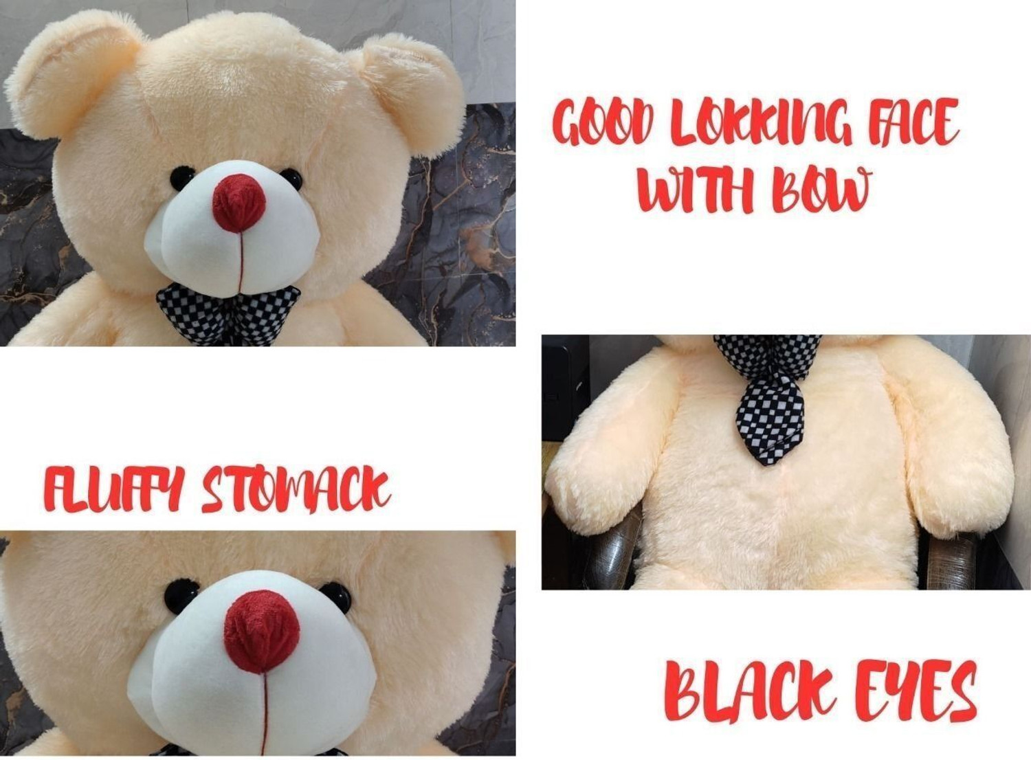 Image of AV Toys teddy bear 6 feet Cream beautiful gift for some one special - 72 inch (Cream) - 72 inch