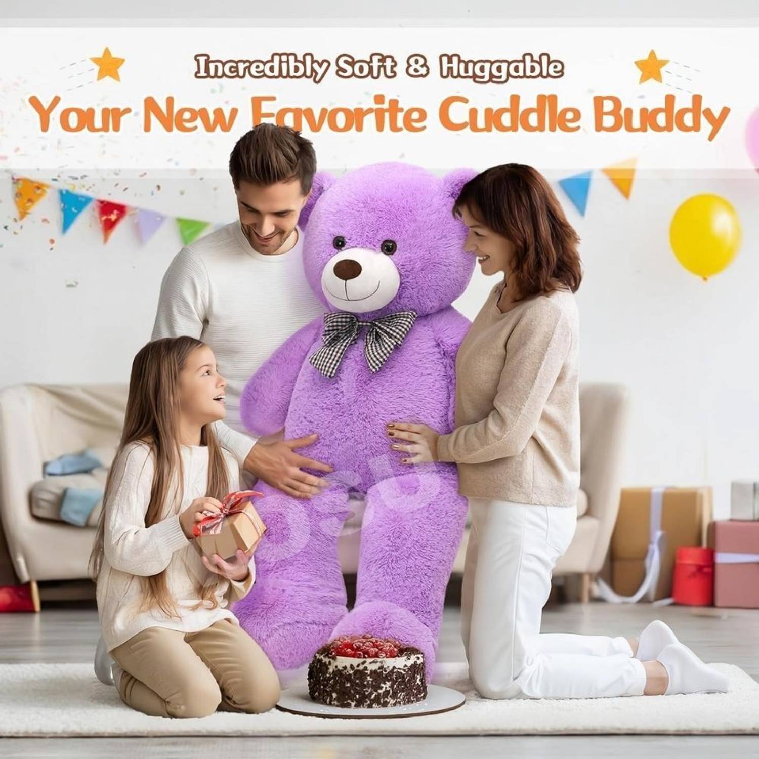MOSU Lavender Love 7 Feet Teddy - Image 3