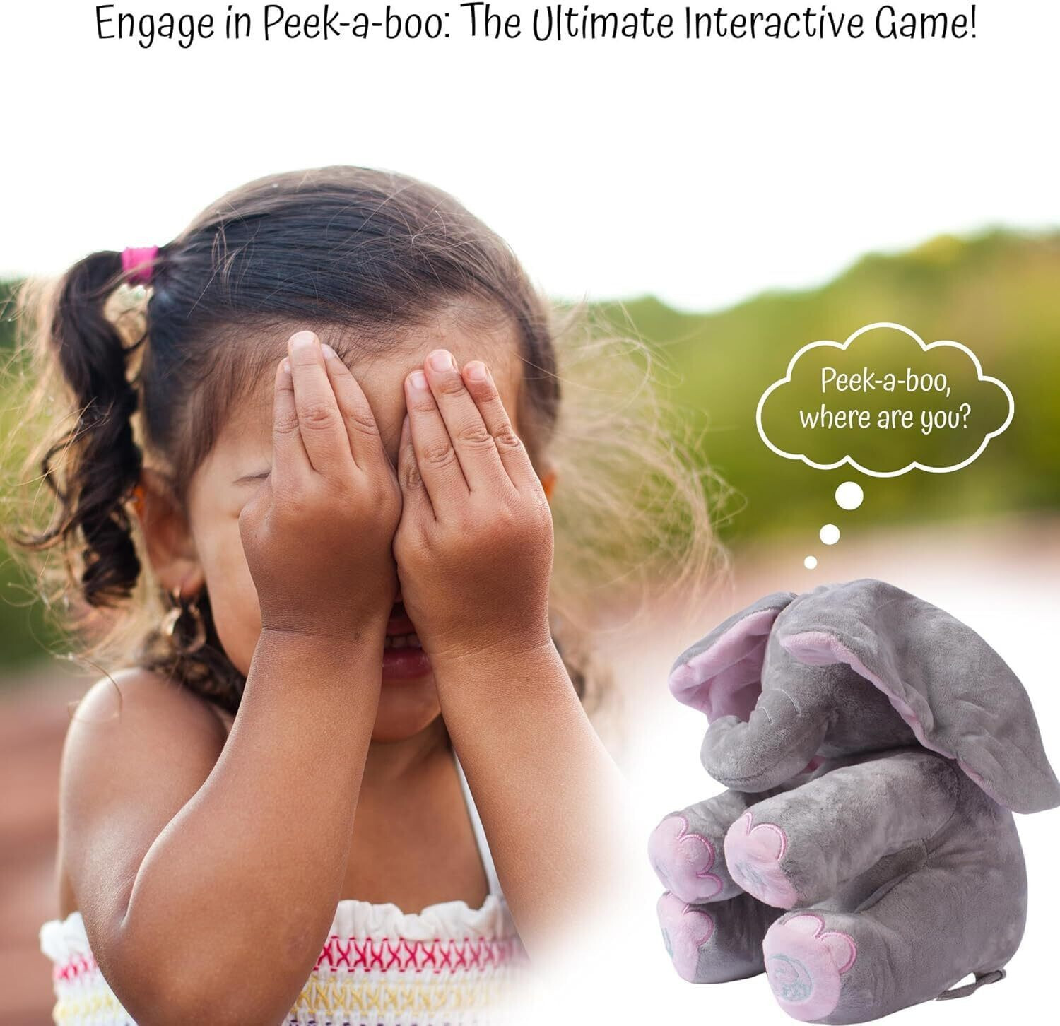 Image of Bitline Musical Elephant Plush Toy Interactive Singing & Playing Stuffed Animal for Baby - 30 cm