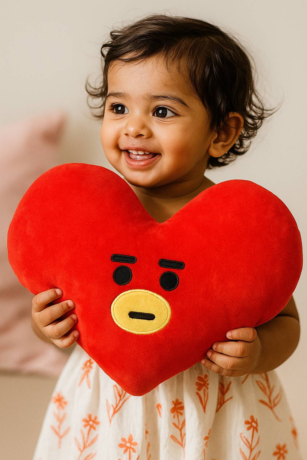 BlingNBeats Soft Toy - Red Heart TATA Soft Toy, BTS Character - 12 inch