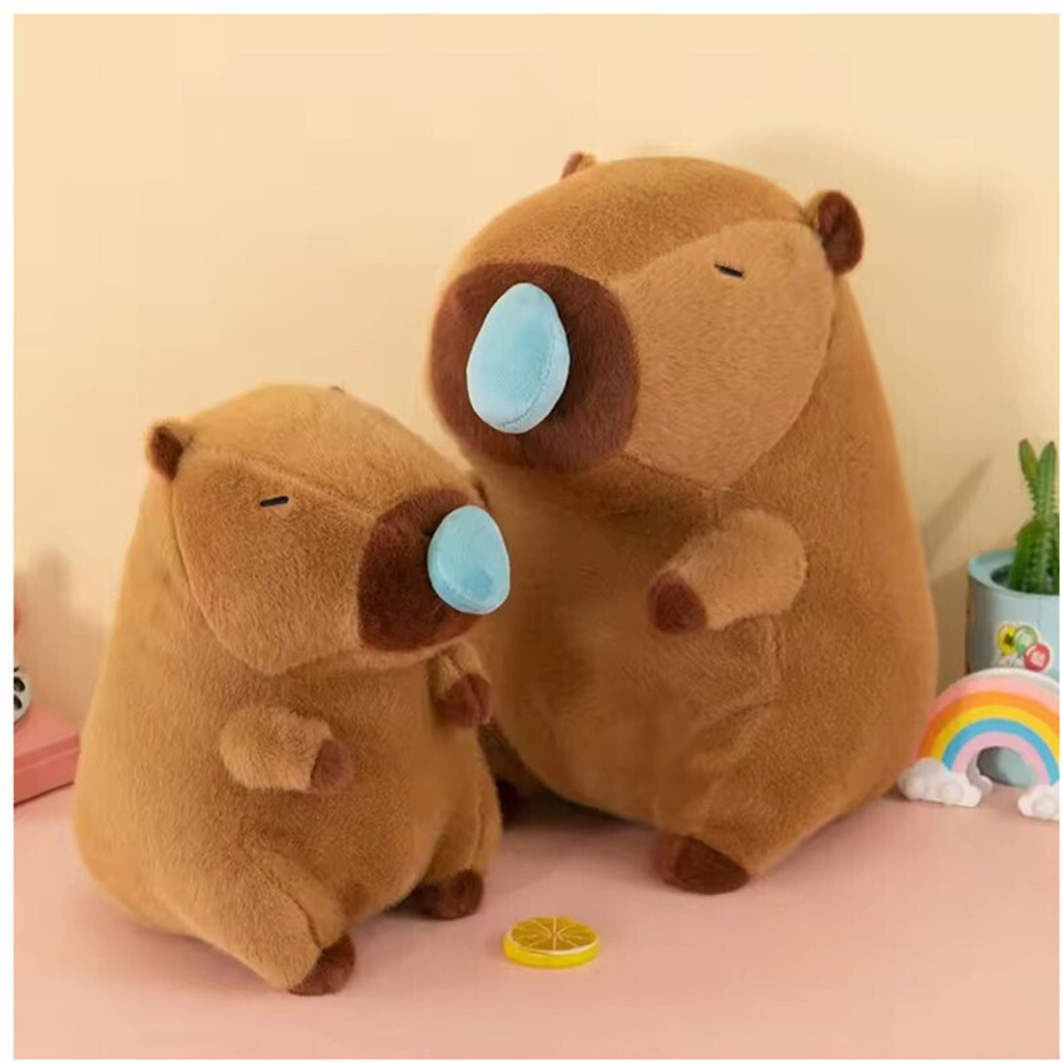 Image of EITHEO Capybara Soft Plush Toy -Big Size 45 cm Brown with Snot-Pulling Fun for Kids - 45 cm