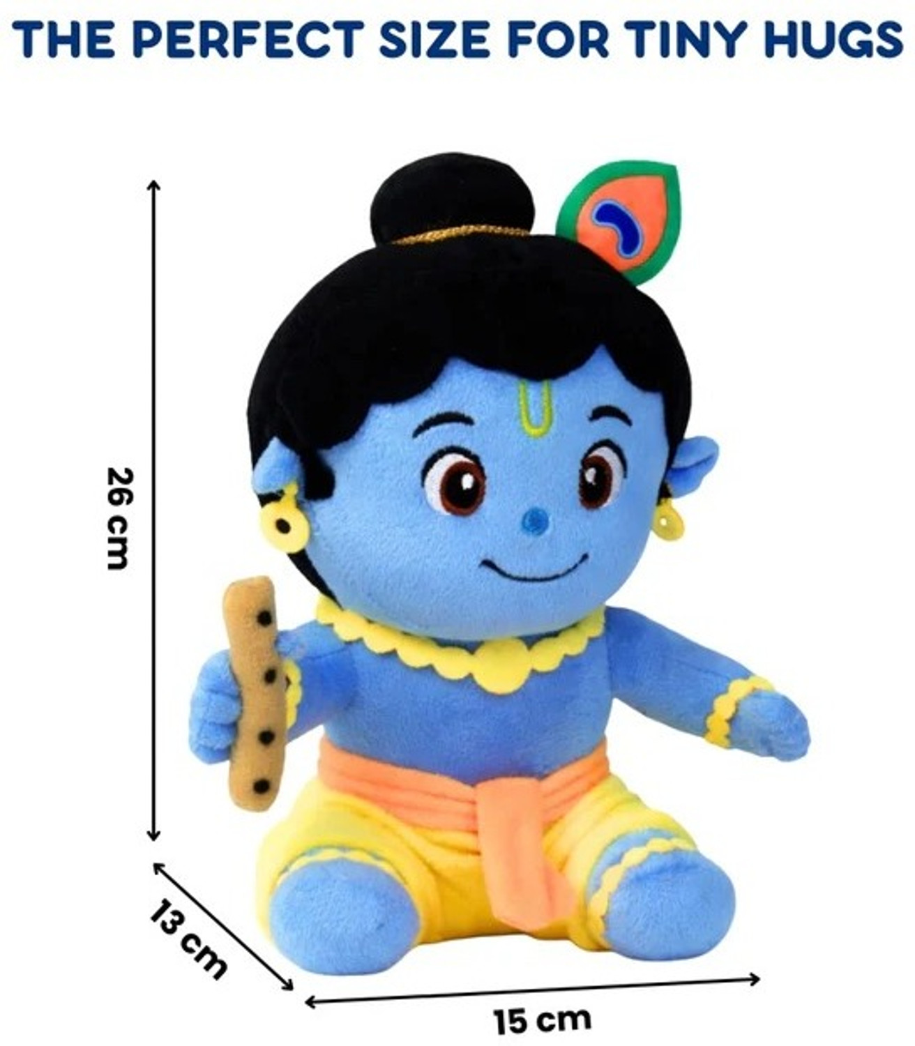 Image of Clapstore Toys Clap Cuddle Mantra Chanting Krishna Soft Toy with Meditation Mode