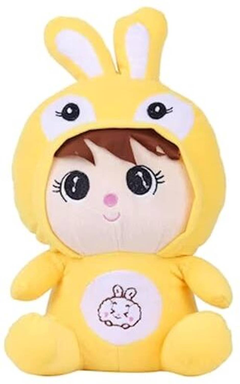 BlingNBeats Baby Girl in Rabbit Stuffed Doll Toy, Ideal Birthday Gift or Valentine's Present - 35 cm