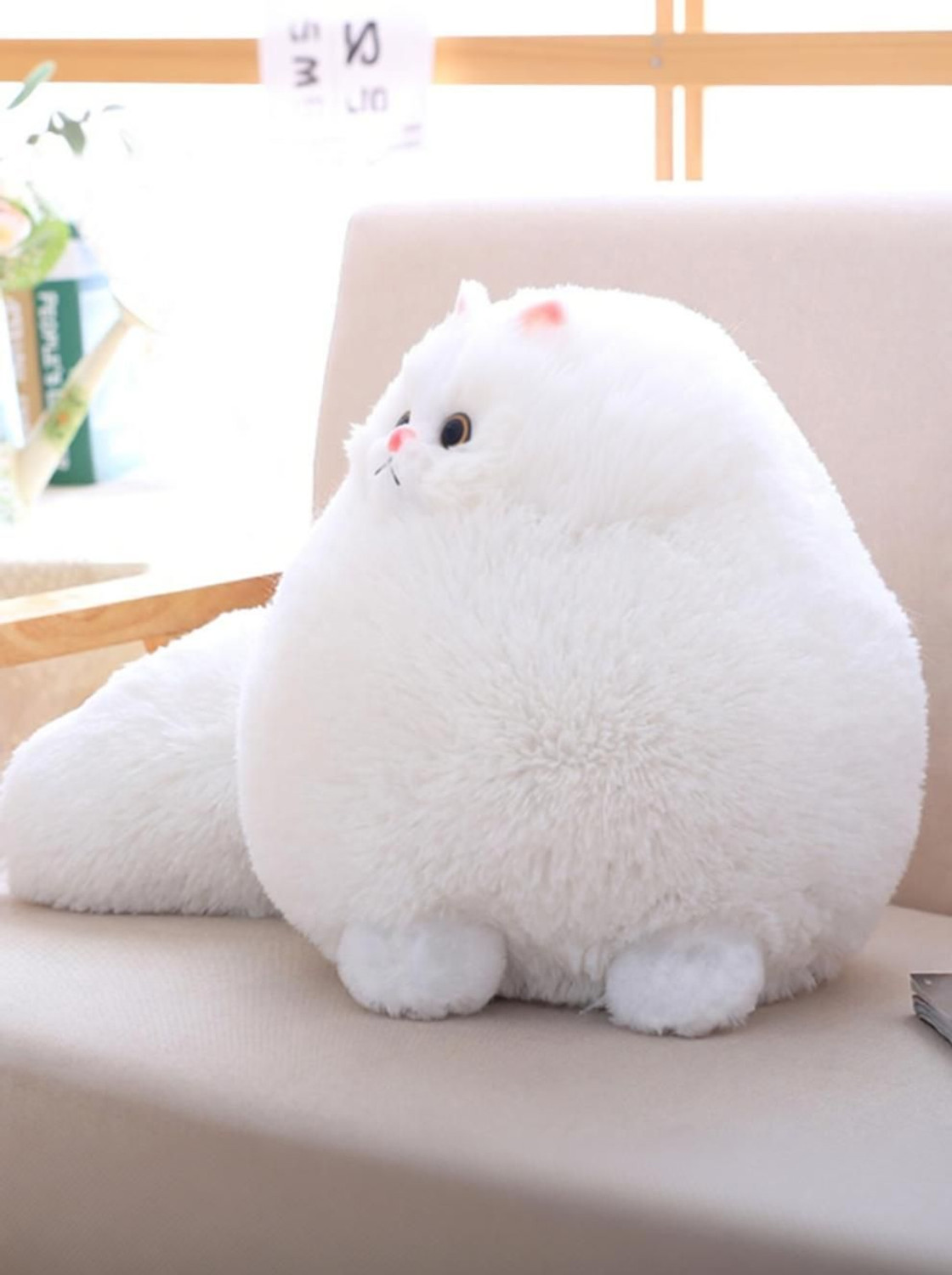 Image of Cherubs Cute Huggable Persian Cat Imported Plush Toy - 35 cm