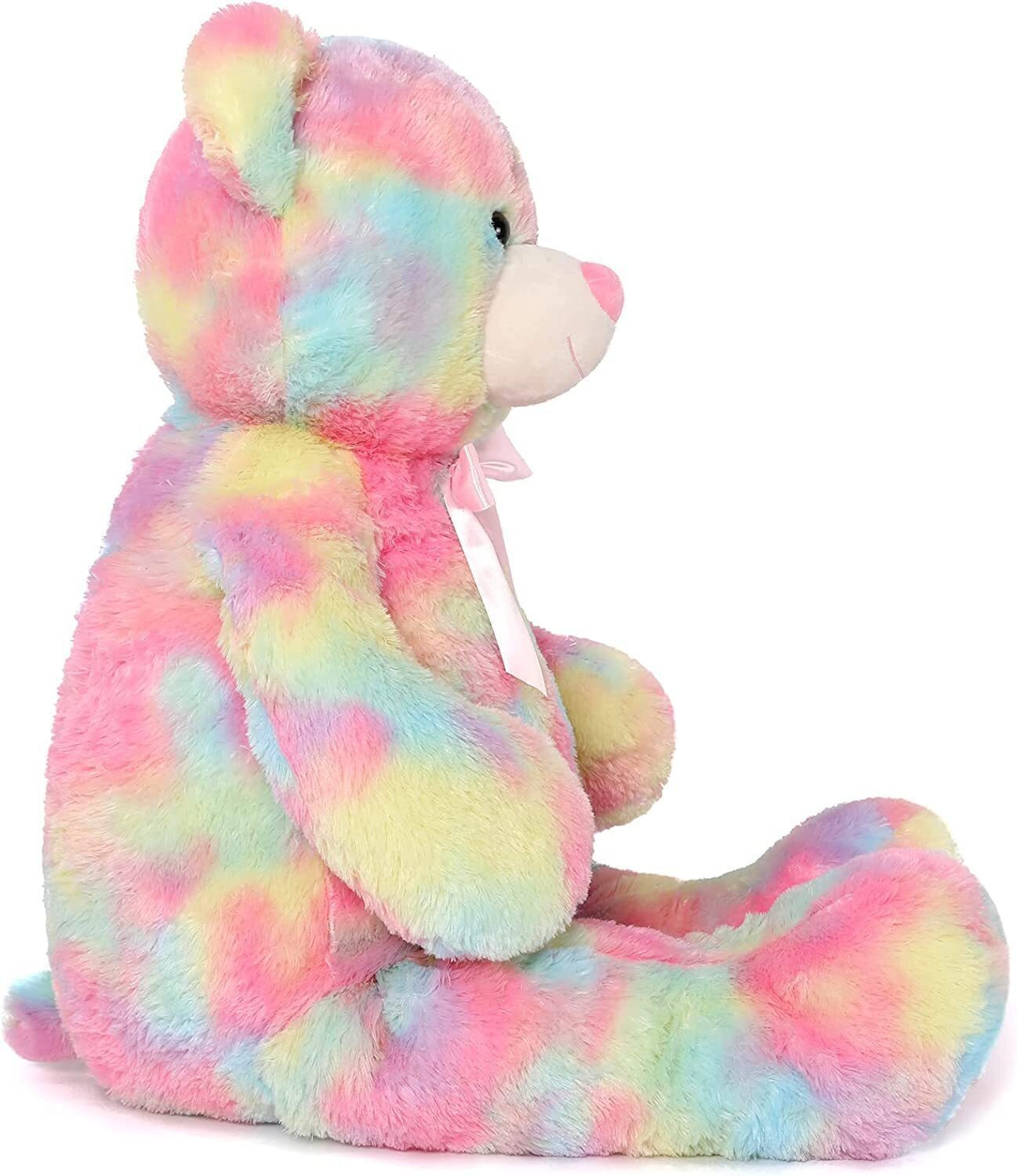 Image of MasKa 5 Feet rainbow teddy bear stuffed toy Christmas, birthday,valentines day - 58 inch