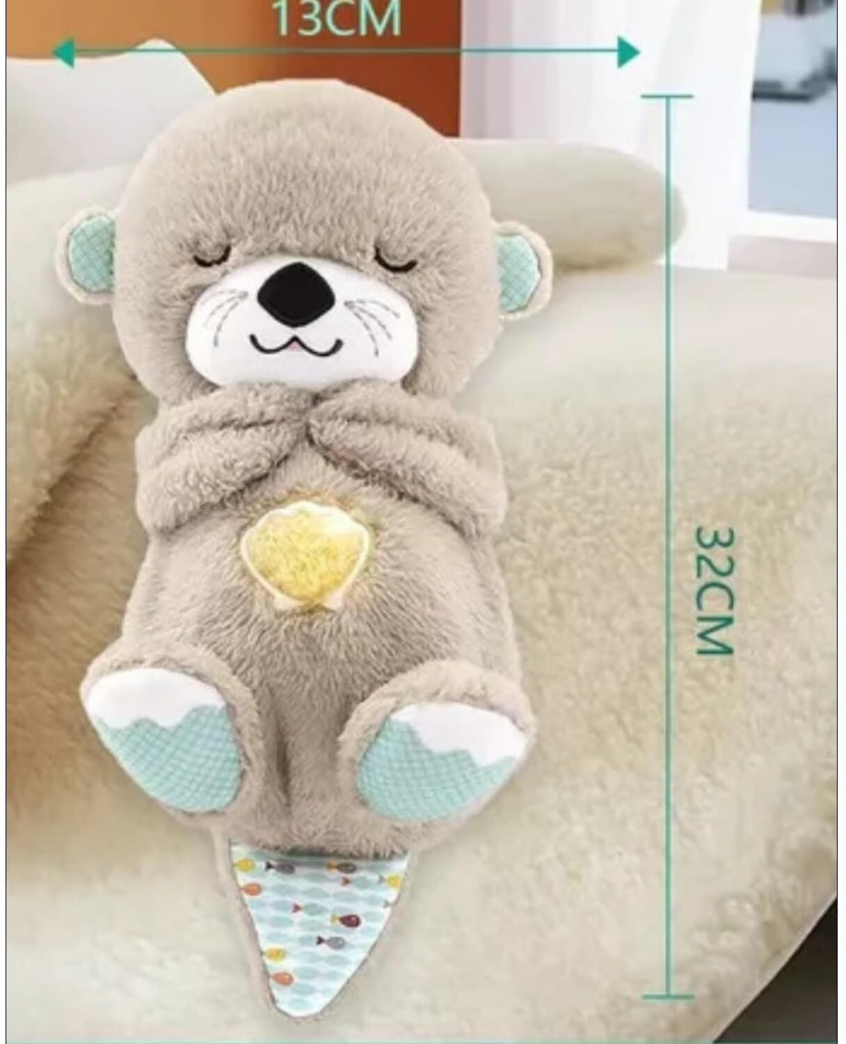 Image of Super Toy Teddy Bear Plush with Breathing Heartbeat - Adorable Gift for Kids & Adults - 25 cm