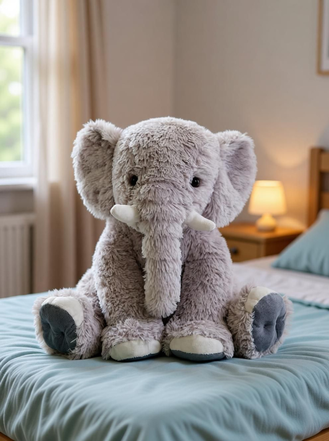 Image of Frantic 25CM Lucky Elephant Soft Toy for Kids Playing Toy,(LuckyGreyElephant 2024) - 25 cm
