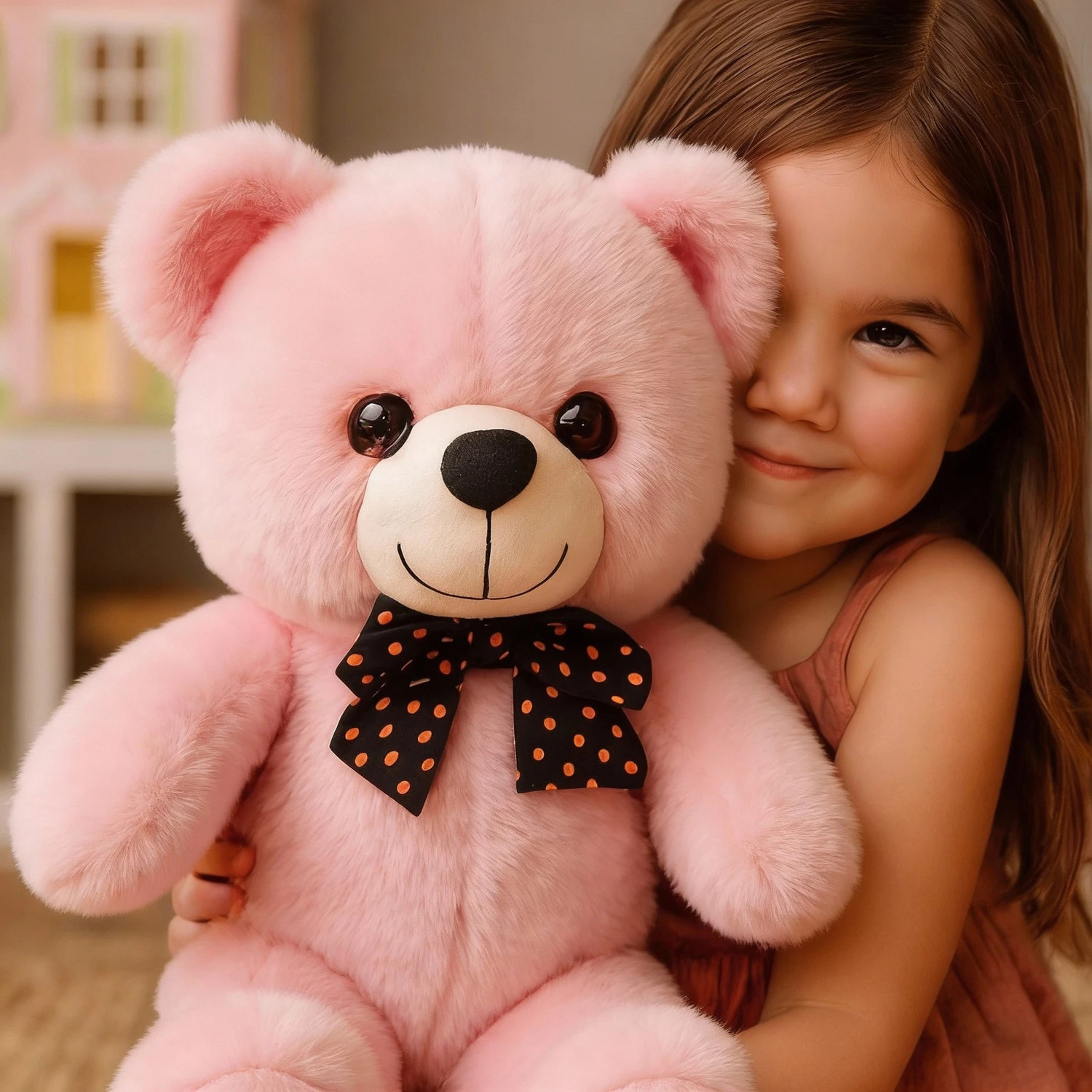 Image of Polyhug 2 Feet Cute Pink Teddy Bear Soft Toy | Premium Plush Stuffed Animal for Girls - 61 cm
