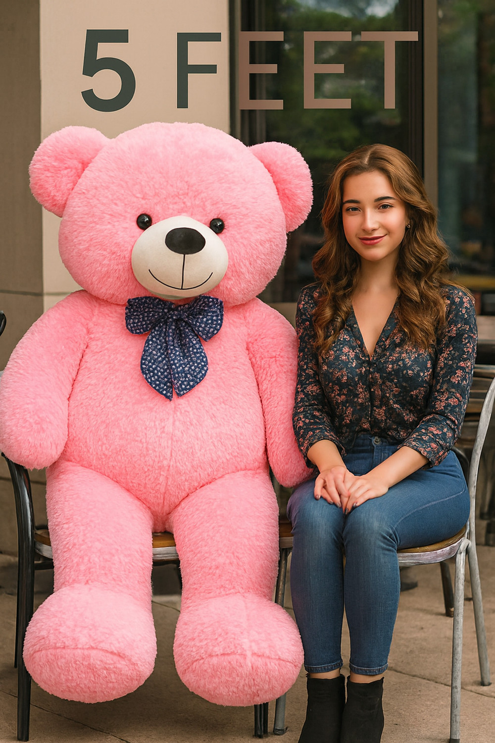 Image of Krishna Creation Huggable 5 Feet Pink Teddy Bear Soft Plush Toy Gift for Girls - 60 inch
